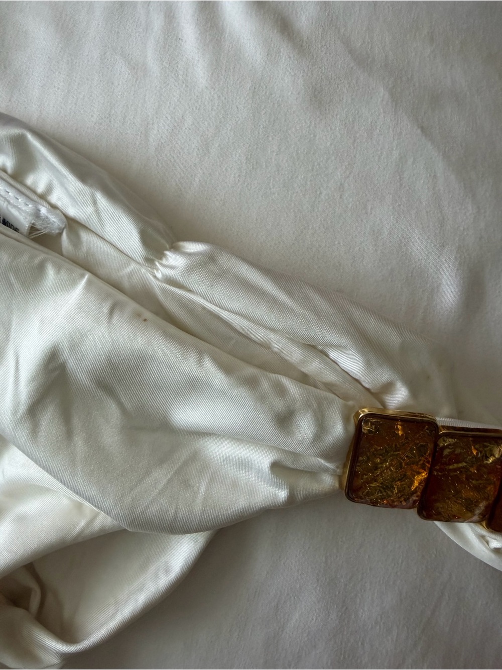 Beach Bunny White Bikini with Gold Hardware - Picture 4 of 8